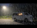 [36] ハイエース車中泊｜雨の中で癒されリラックス｜雨音を聞きながら眠る車中泊｜バンライフ｜ASMR