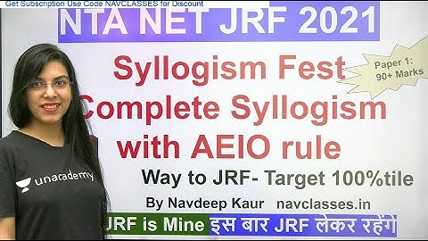 NTA NET JRF Paper 1 | Complete Syllogism with AEIO rule- Syllogism Fest | Navdeep Kaur