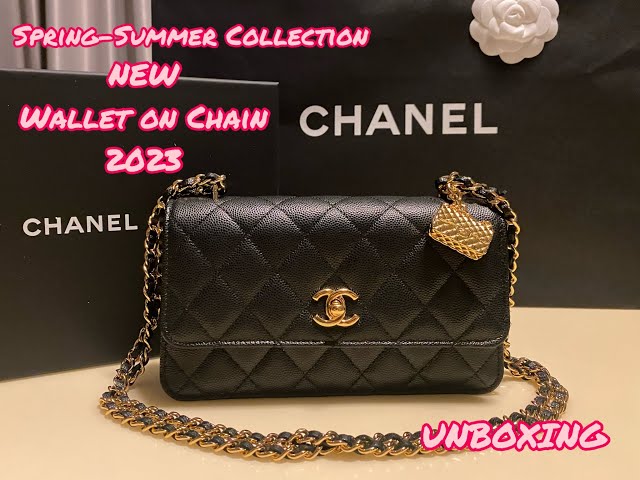 CHANEL Wallet On Chain 2023 WOC with Charm - รุ่นใหม่ล่าสุด Spring