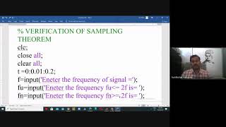 Verification of Sampling Theorem and Reconstruction of Signal