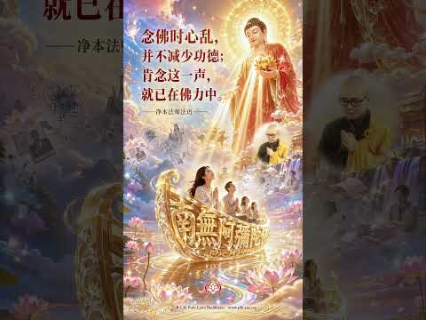 念佛时心乱，并不减少功德；肯念这一声，就已在佛力中 | 净本法师法语