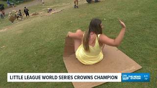 Local reporter attempts sliding down famous Little League World Series hill