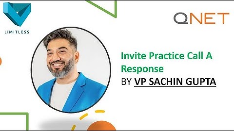 Invite Practice A Response Zoom Call VP Sachin Gupta
