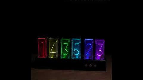 LED擬輝光管時鐘客廳座鐘電腦桌面台式鐘創意靜音RGB夜光數字鐘錶  找5cgo.com買就對了