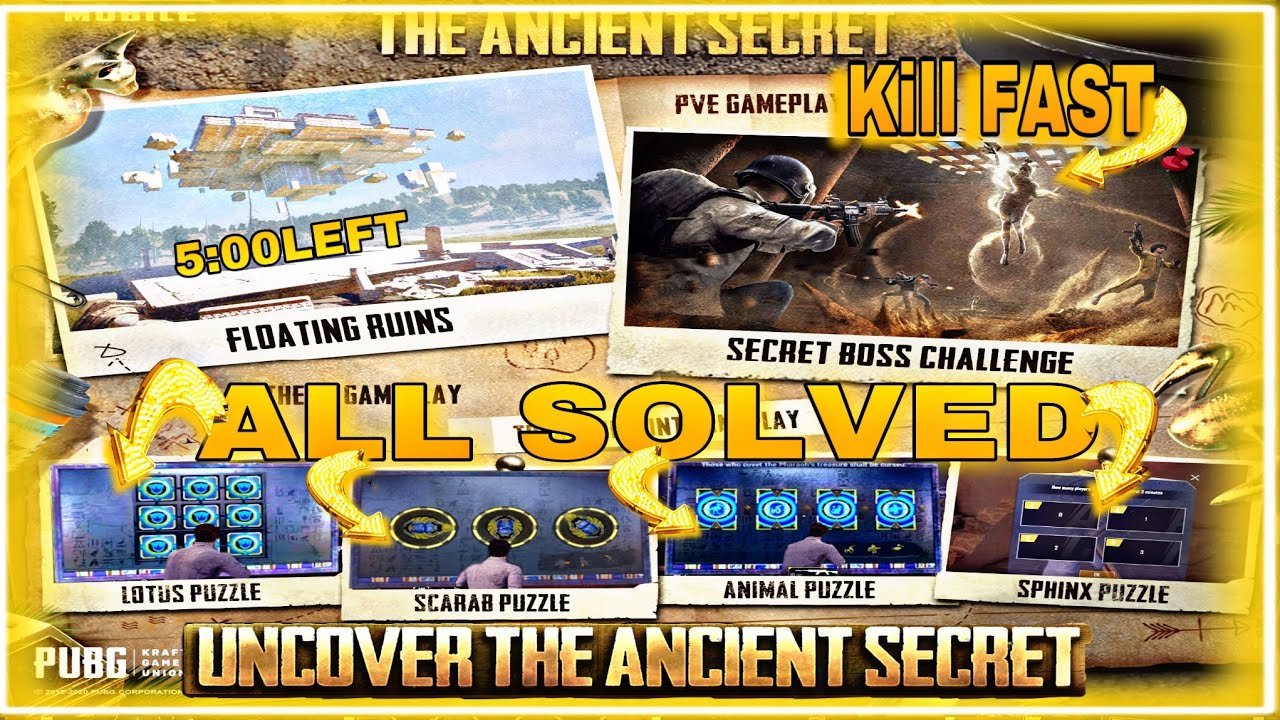 HOW TO SOLVE ANCIENT SECRET PUZZLE EASILY|BOSS FIGHT TIPS|| LOTUS,SCARAB,ANIMAL,SPHINX PUZZLE SOLVED
