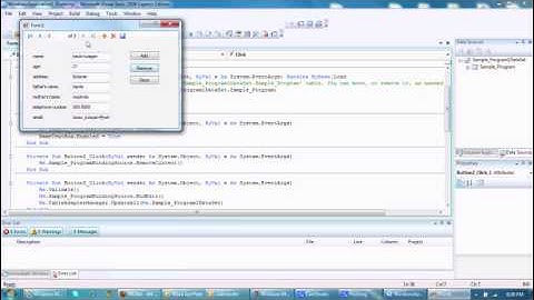 Visual Basic/Studio 2008 : Begginners - Add Remove Save