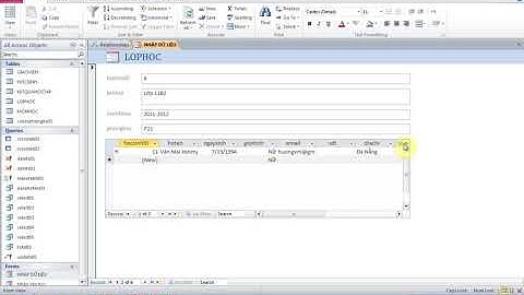 Tài liệu tự học MS Access-Bài 19 Tạo form nhập dữ liệu bằng Form wizard sub form