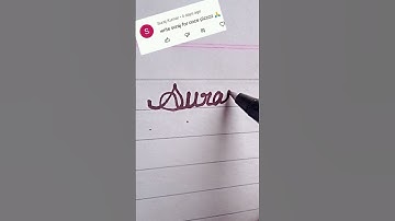 Suraj name write in cursive writing #cursive#writing#suraj#khushicursivewriting#short