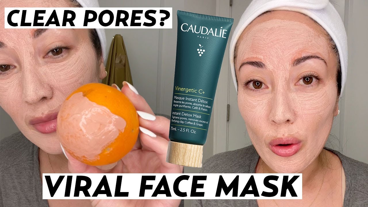 insulator regering købmand Does This Viral Face Mask Really Clear Your Pores? Caudalie Vinergetic C+ Instant  Detox Mask Review - YouTube
