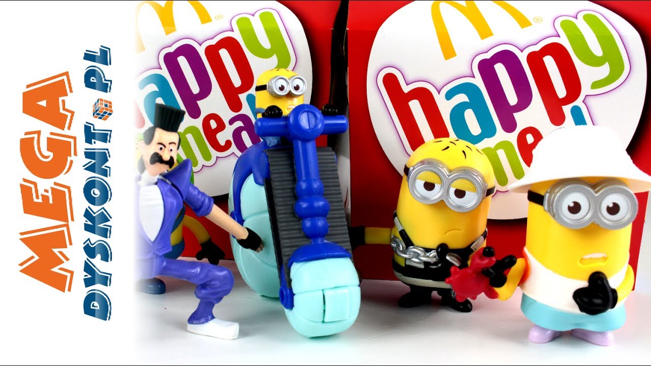 Minionki Happy Meal • wszystkie zabawki • zabawki z McDonalda • 2017