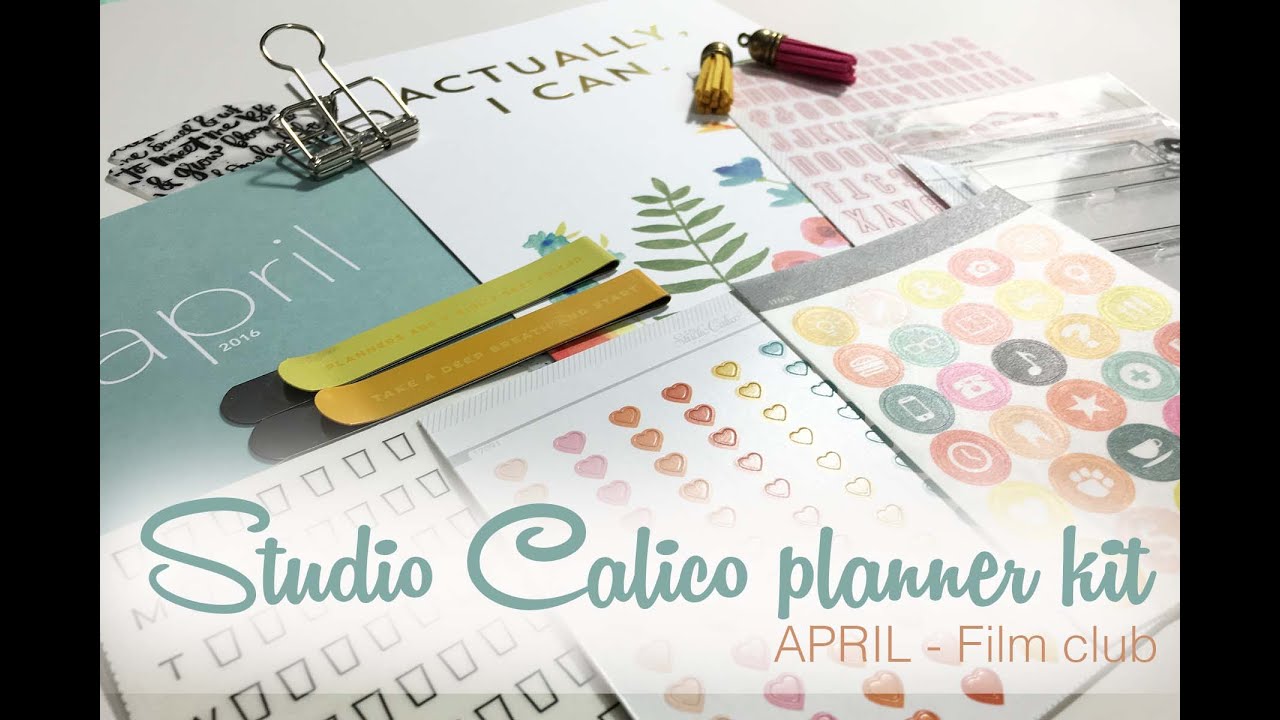 Studio Calico Planner kit | April | Film club - YouTube