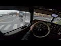 TRUCKER NAVIGATING TOUGH TURNS IN SMALL TOWN PA