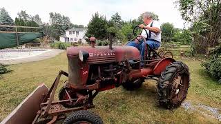 1947 Farmall Cub Pulling Down and Moving Trees