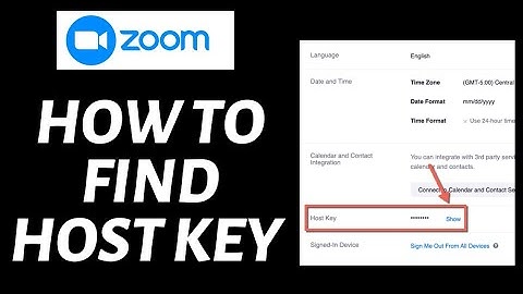 How To Find Host Key on Zoom