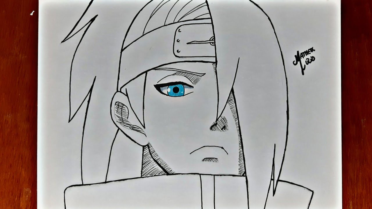 DEIDARA NARUTO DESENHO PASSO A PASSO - MODO FÁCIL 