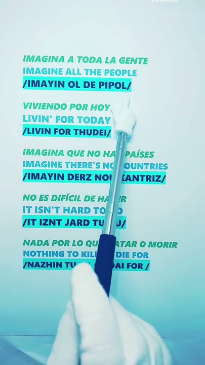 PRONUNCIACIÒN IMAGINE DE JOHN LENNON #imagine #johnlennon #Pronunciacion #aprendoinglescantando