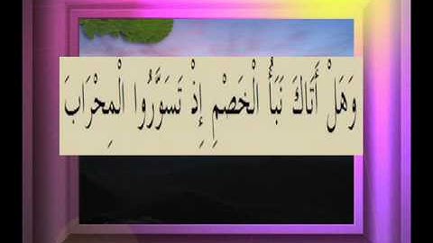 القرآن الكريم سورة ص الأية 21