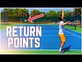Return of Serve Point Play Coaching with Shamir | 4.5 NTRP Tennis Lesson