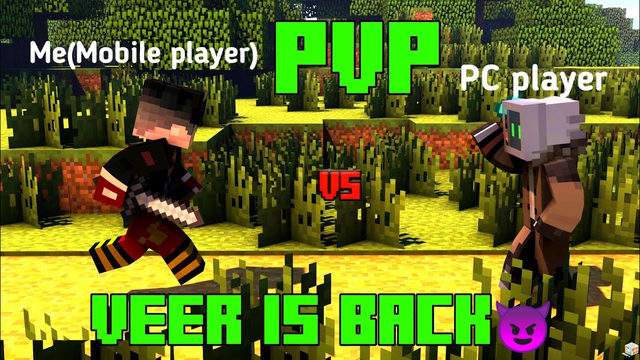I am Back😈 PvP | Mobile Vs PC PvP #minecraft #pvp @SenpaiSpider