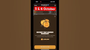 MemeFi secret code today 5 & 6 October | MemeFi coin secret tap codes today | #memefi #crypto #code