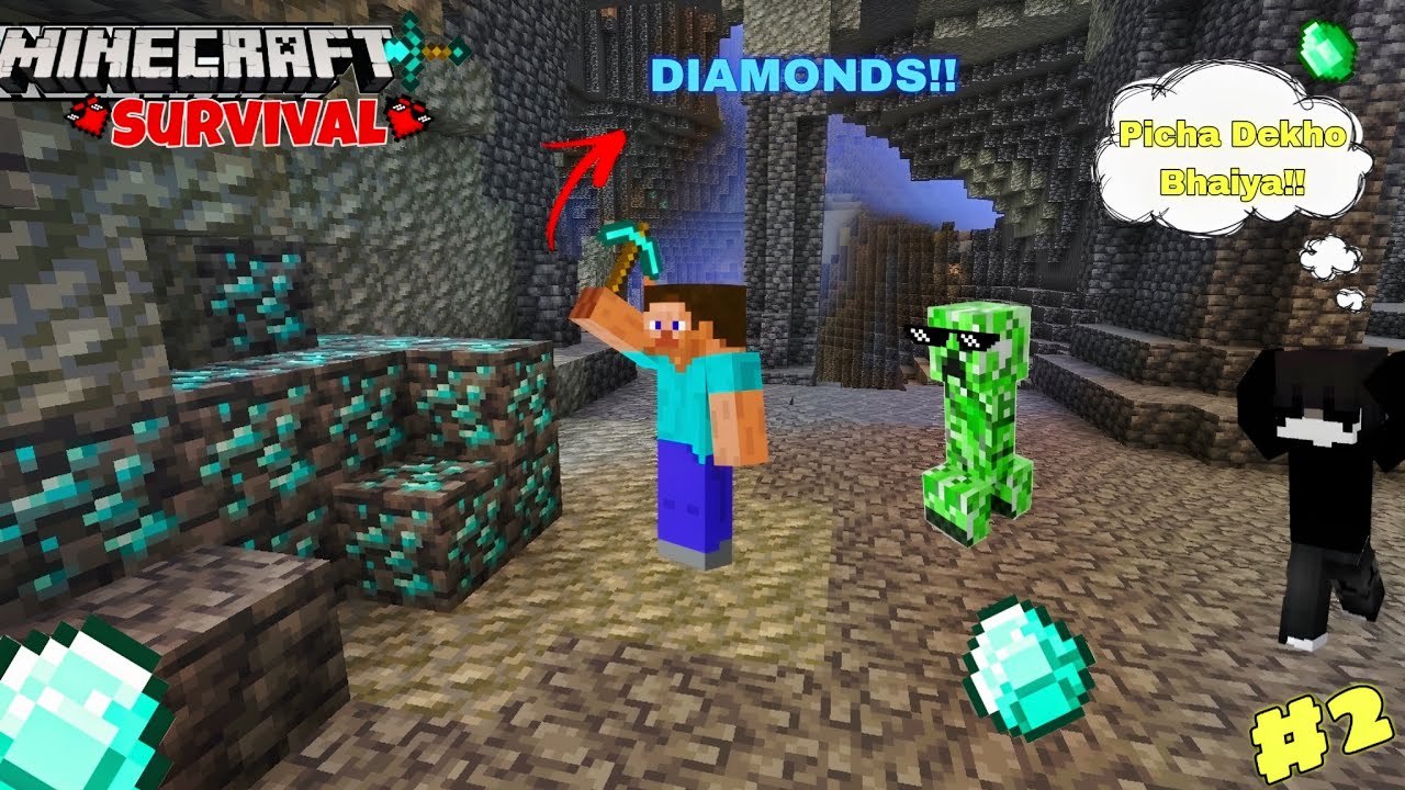 CAN I FIND DIAMONDS IN SECRET CAVES | MINECRAFT DUO GAMEPLAY #2 - YouTube