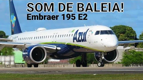 Orgulho nacional! Embraer E195 E2 Azul linhas aéreas no Aeroporto do Recife. | Brazilian pride
