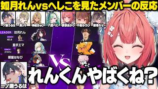 【スト6/SHOWDOWN DAY1】如月れんvsへしこを見たぶいすぽメンバーの反応【夢野あかり/一ノ瀬うるは/英リサ/神成きゅぴ/八雲べに/千燈ゆうひ/龍巻ちせ/ぶいすぽ/切り抜き】