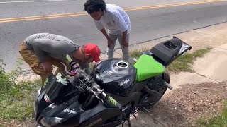 Guy tries to sell me STOLEN ZX6R with Blown Motor & Cracked Frame (SO DANGEROUS)