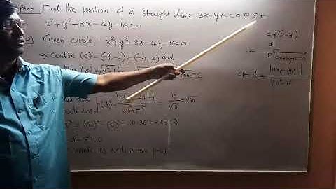 Problem on relative position of line w. r. t. circle