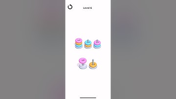 Hoop Stack 🍡 Colour Sorting game level 6