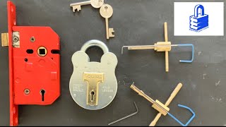 (60) Lock picking for Beginners - Squire 660 & Mortice lever lock picked with homemade tension tools