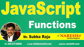 JavaScript Functions | JavaScript Tutorial | Mr. Subba Raju