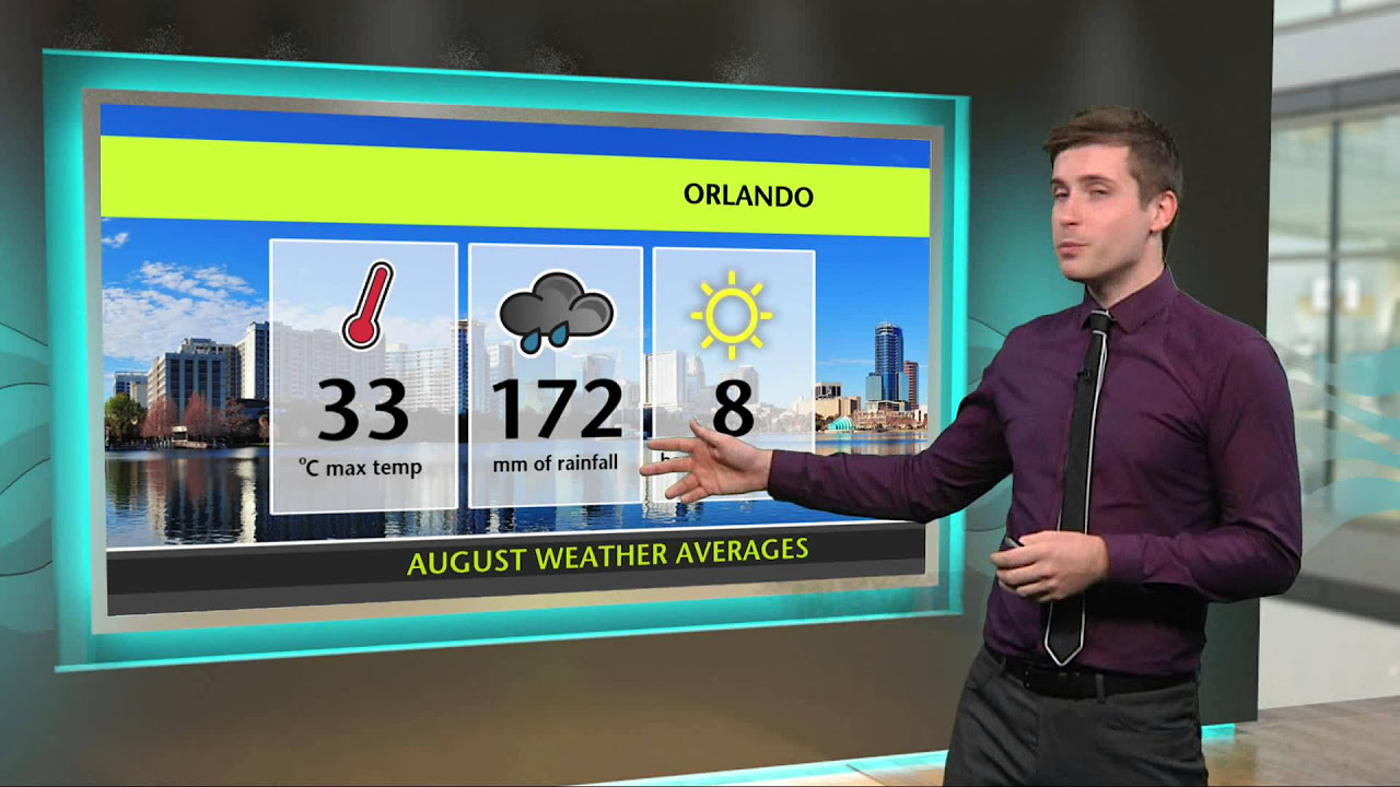 August holiday weather - Orlando, New York, Washington, Las Vegas, San Francisco