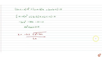 If `a,b,c in R` such that `a+b+c=0` and `a` is not equal to `c`, then the roots of `(b+c-a)x^2+...