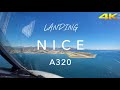 NICE | A320 LANDING 4K