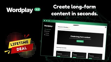 Wordplay AI Lifetime Deal - Fast, SEO-Friendly Content Creations 2025