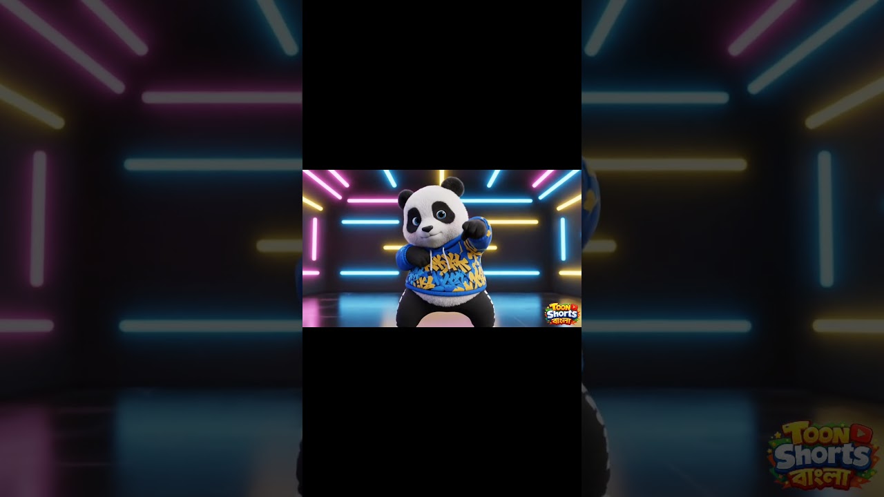 Cute 3D Panda Hip-Hop Dance – Viral Shorts Animation👯‍♂️ 