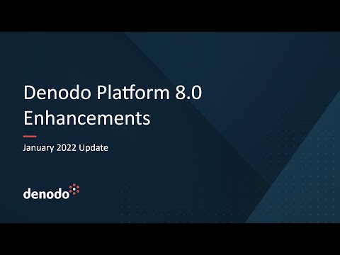 Denodo Platform 8.0 January 2022 Update - Design Studio and Virtual DataPort  Enhancements