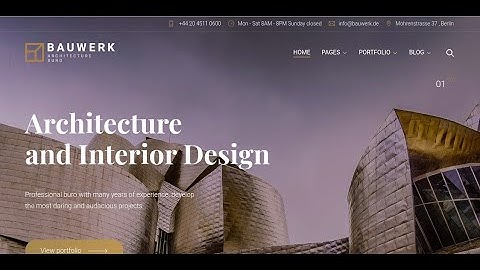 Bauwerk - Interior Design & Architecture WordPress Theme | Creative Architecture and Interior Theme