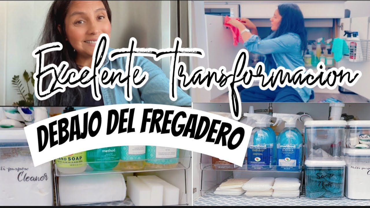ORGANIZA DEBAJO  DEL FREGADERO || MINIMO Y PRACTICO 🙌  ANTES Y DESPUES LIMPIEZA Y ORGANIZACION