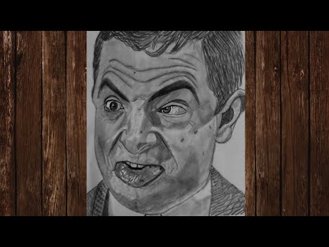 Mr Bean time-lapse drawing - YouTube