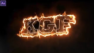 KGF Movie Title Animation in After Effects