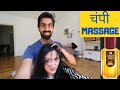 SMASHING CHINESE WIFE w/ INDIAN HAIR MASSAGE😅 || 中印夫妻互相打头？带你体验真正的印度精油头部按摩!