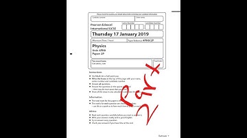 Edexcel IGCSE Physics P2 January 2019 4PH0/2P questions 6-9  #physics #pastpapers