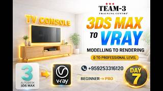 3DS MAX (TV Cabinet) Day-7