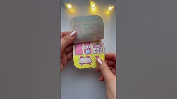 Thumbnail of 🌈MINIATURE (7cm) PAPER DOLLHOUSE #quietbook #paperdoll
