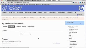 Moodle Feedback Activity Module