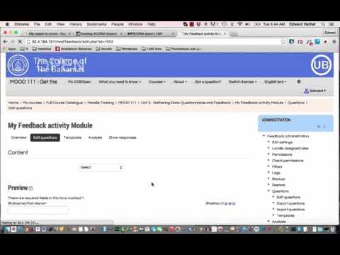 Moodle Feedback Activity Module