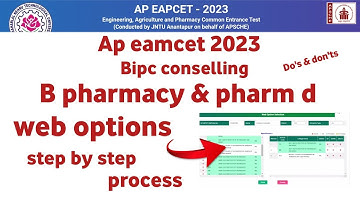 ap eamcet 2023 bipc Counselling Web Options Step By Step Process
