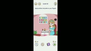 Brain Out 2 Level 43 apply perfect nail polish on your fingers! walkthrough solution
